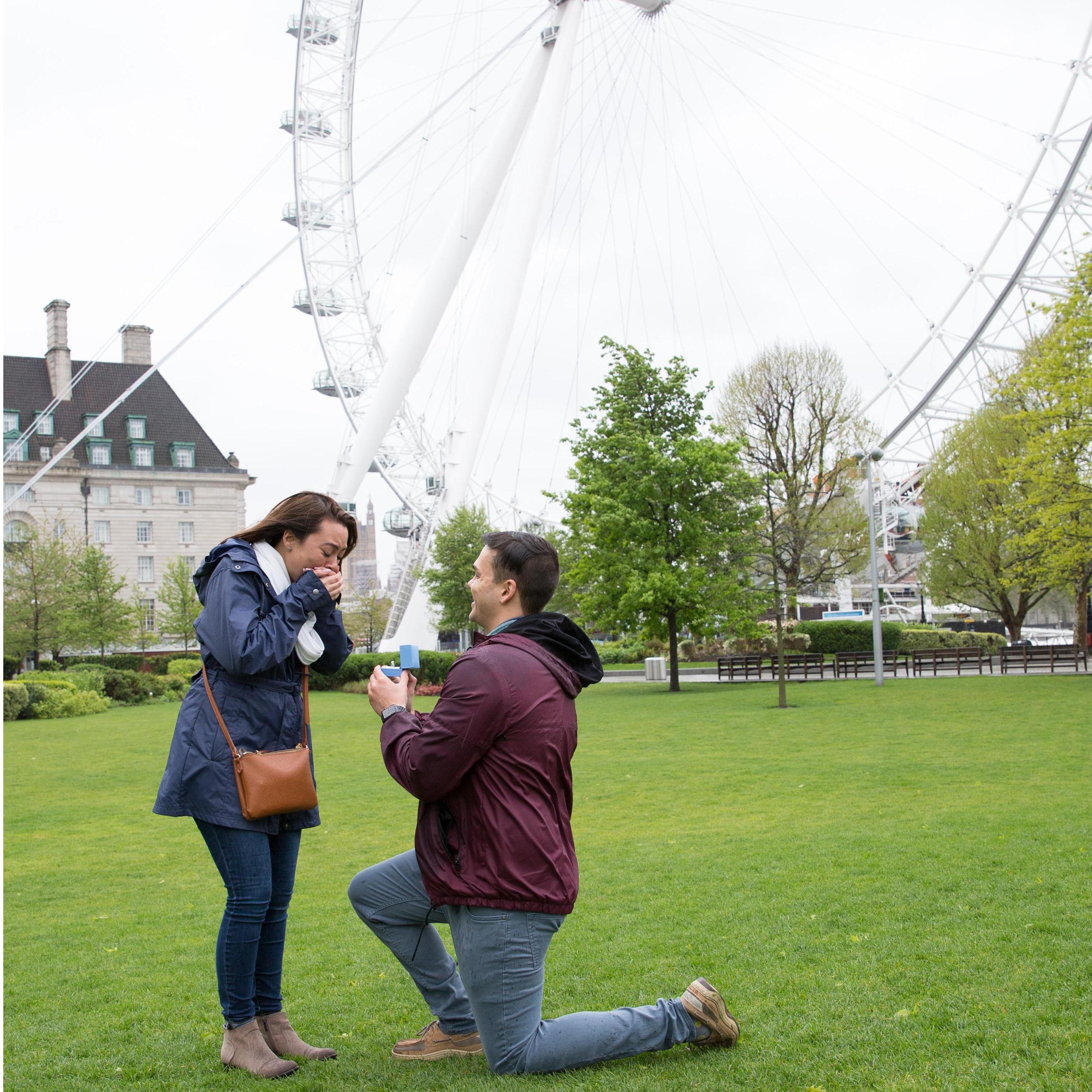 When he popped the question.