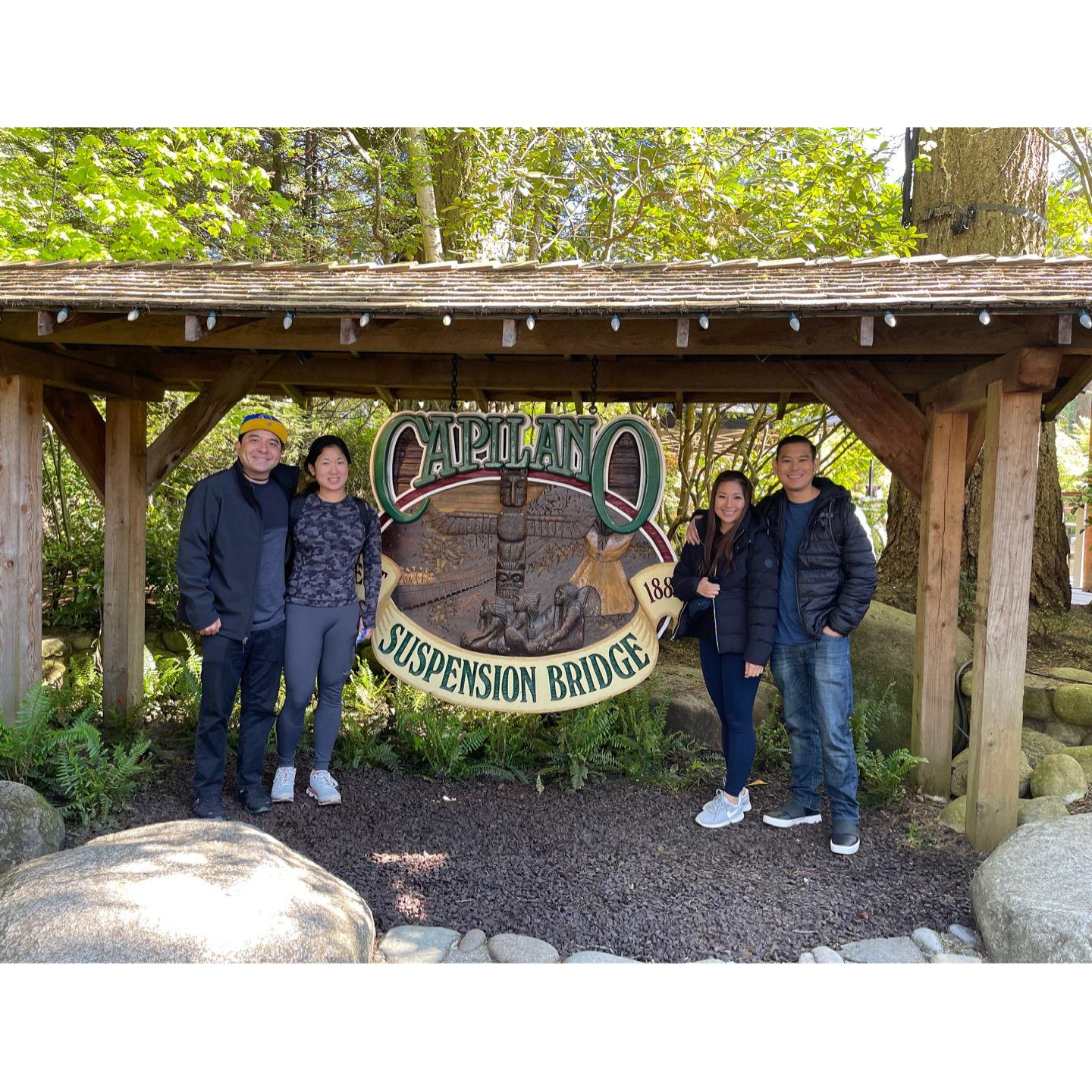 Nature explorers at the Capilano Suspension bridge