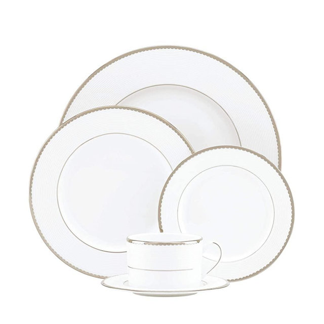 KATE SPADE Sugar Pointe 5-piece Place Setting, 4.40 LB, White