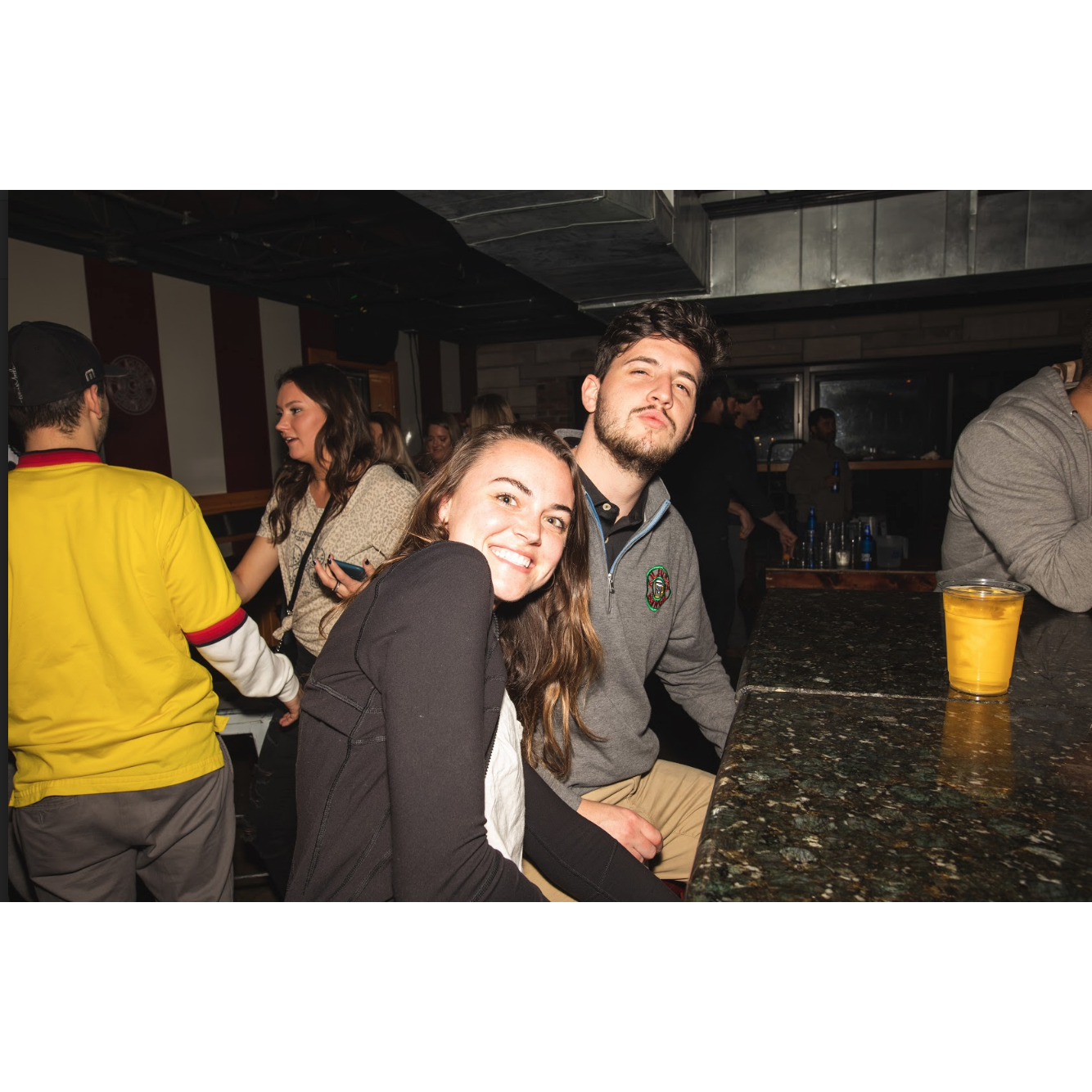 Taken at the bar were we met and still work together!