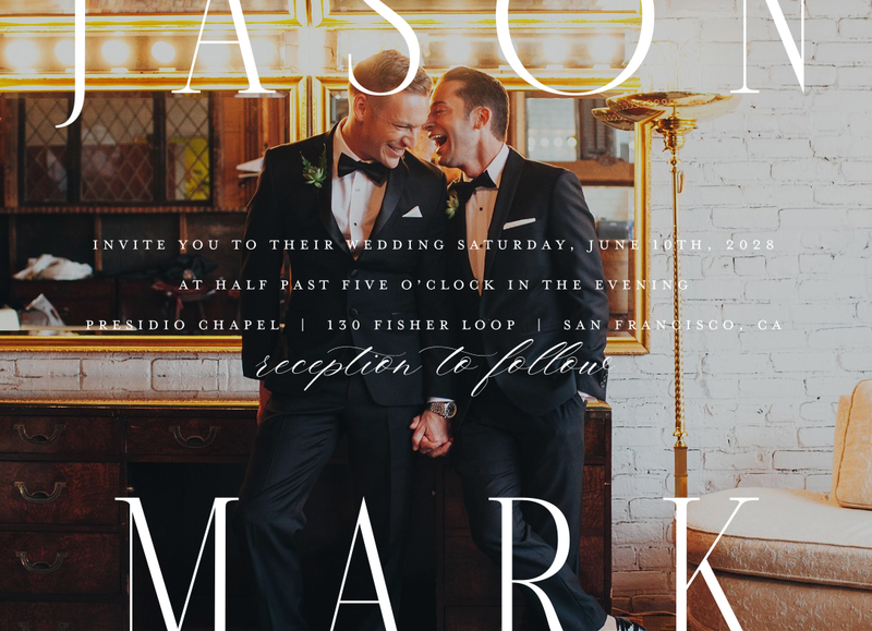 Melina Photo | White | Zola Wedding Invitations