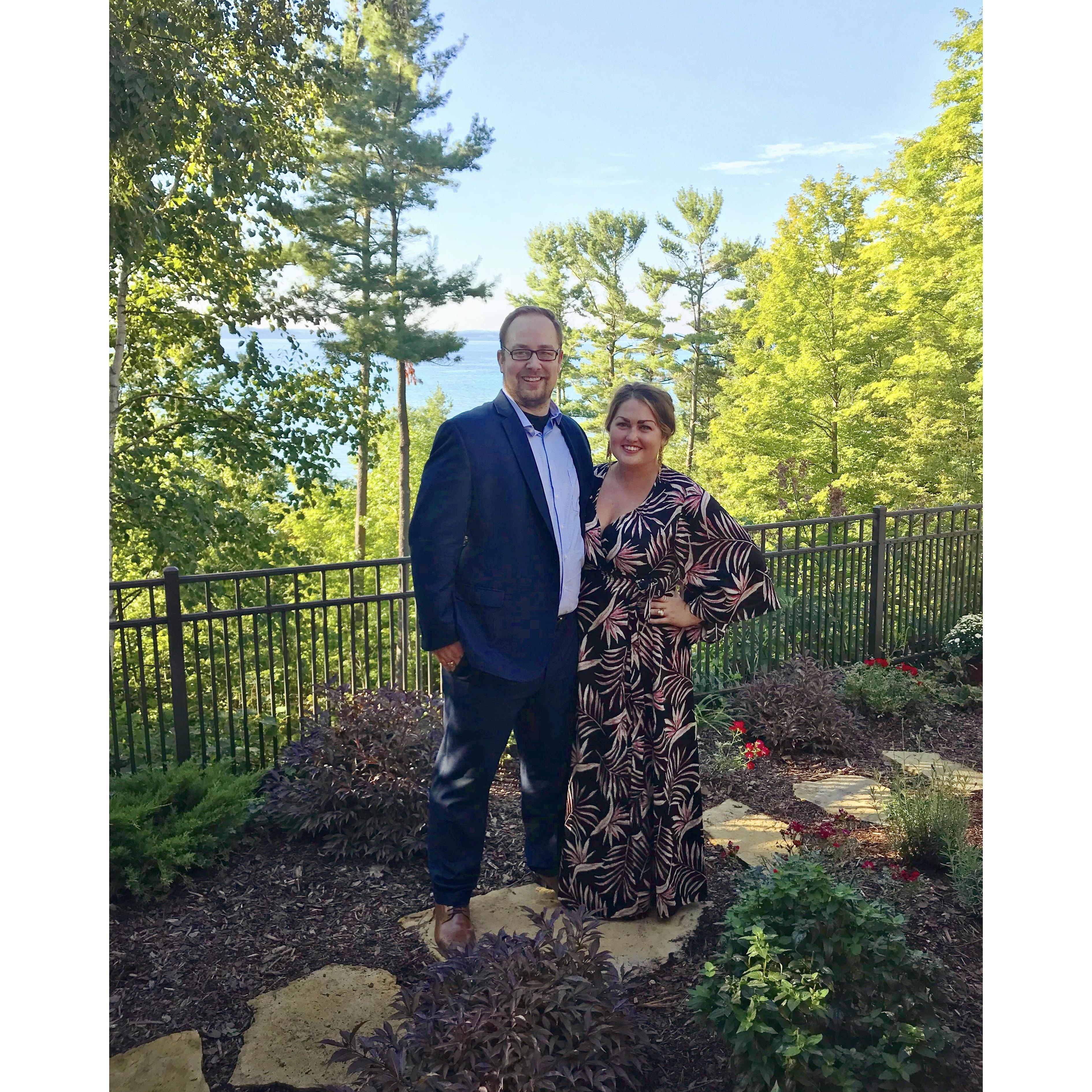 At a beautiful wedding in Traverse City!