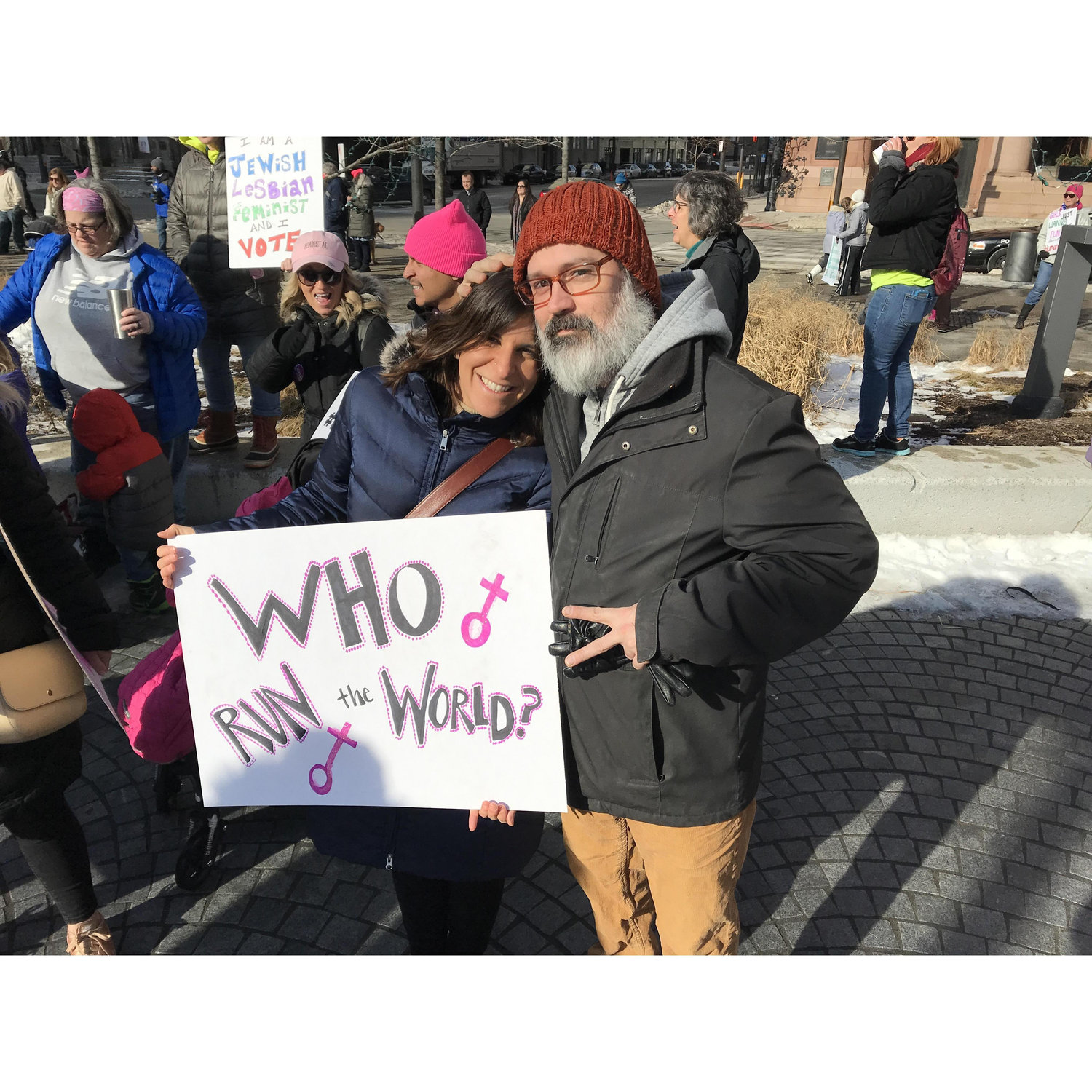 at the Women's March in Cleveland, Ohio.
