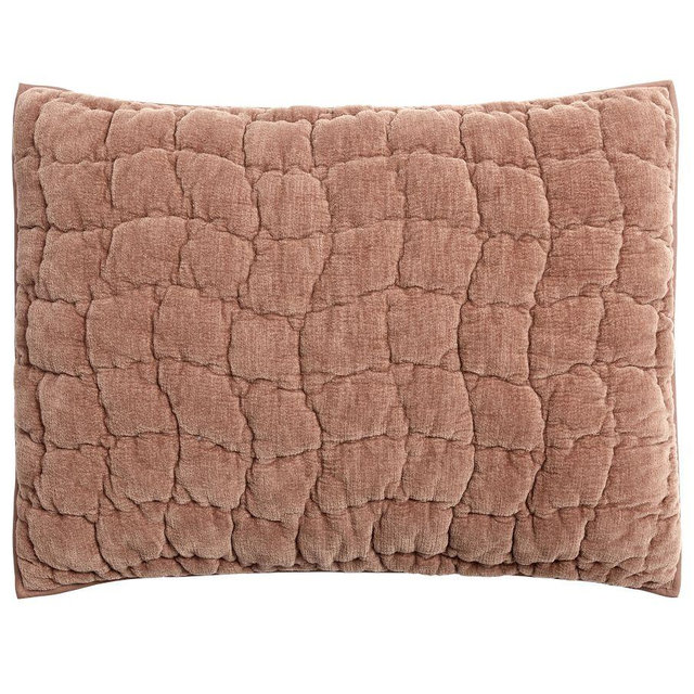 Cozy Cloud Quilted Sham, Standard, Rosewood