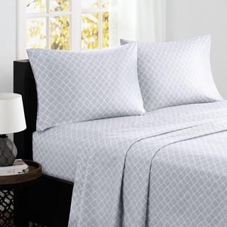 Fretwork 4-Piece Cotton Sheet Set