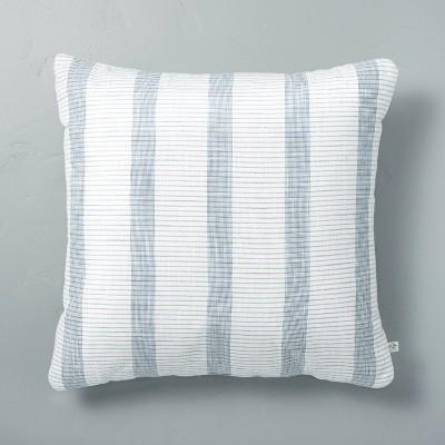 Blue Bold Textured Stripe Throw Pillow - Hearth & Hand™ with Magnolia