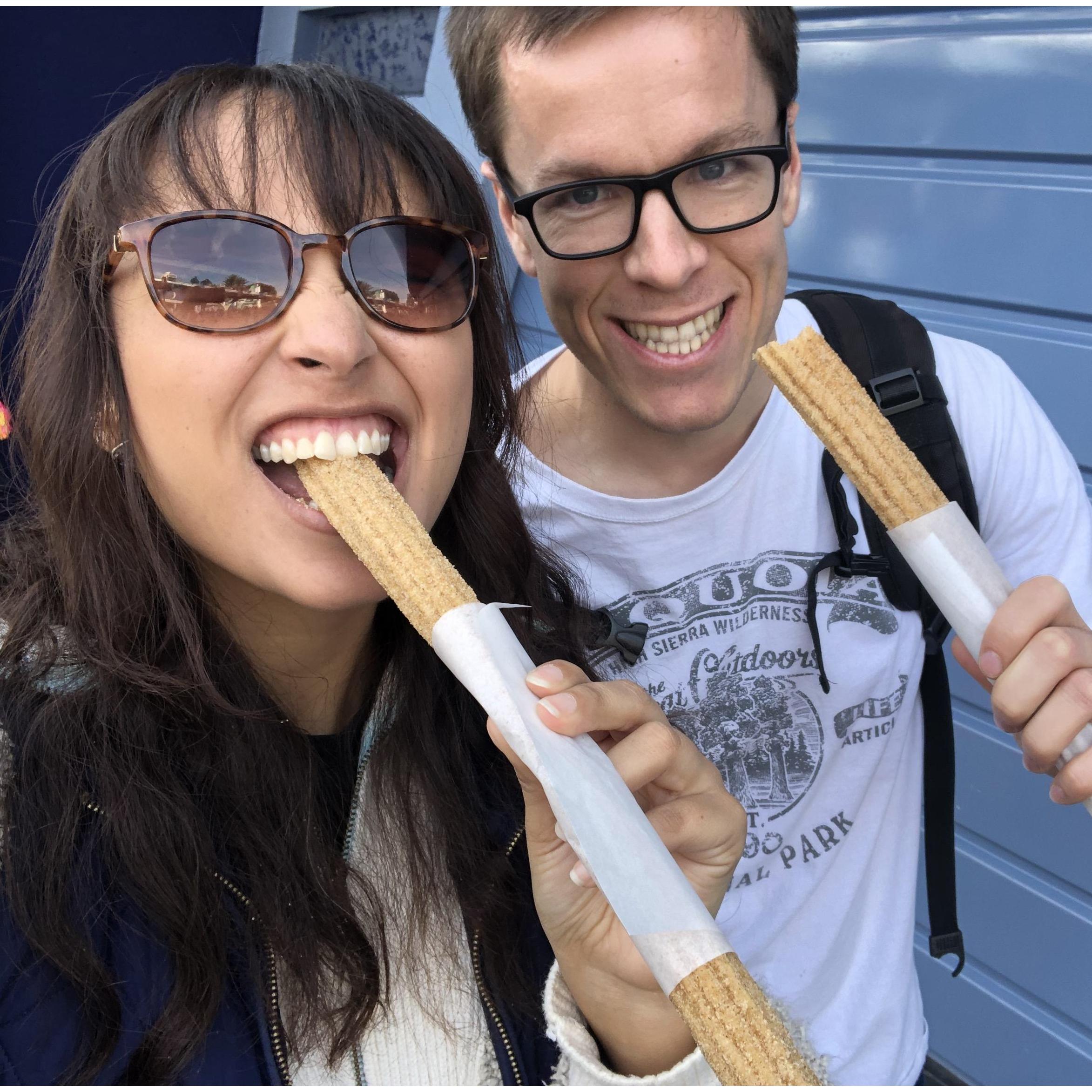 Introducing Chris to the classic Disneyland churro is one of our favorite memories together.