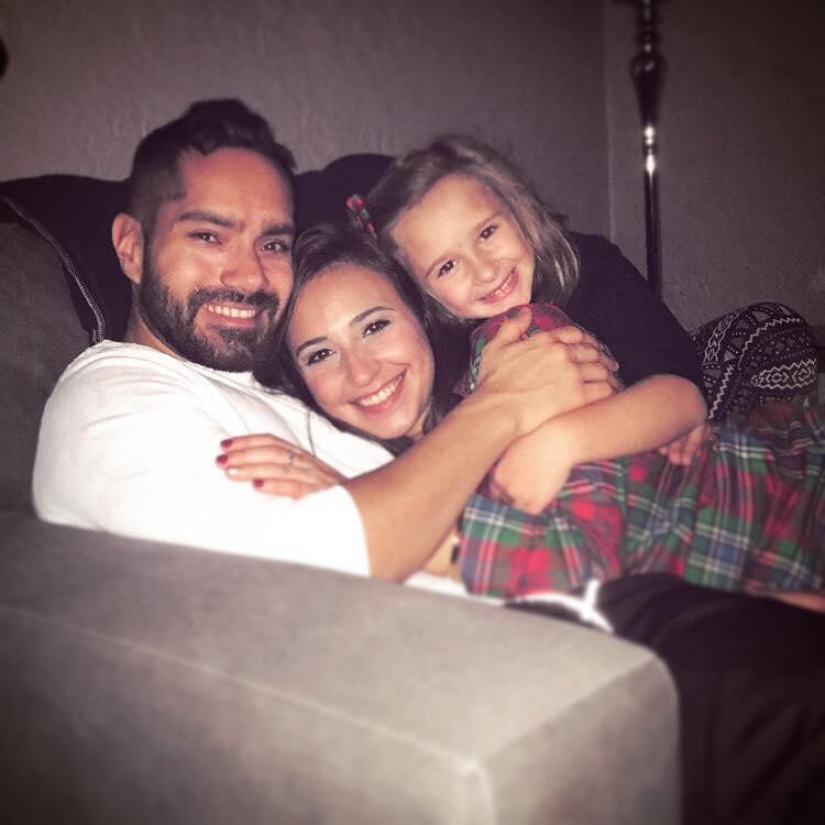 AJ and Sydney sandwich! Christmas 2017