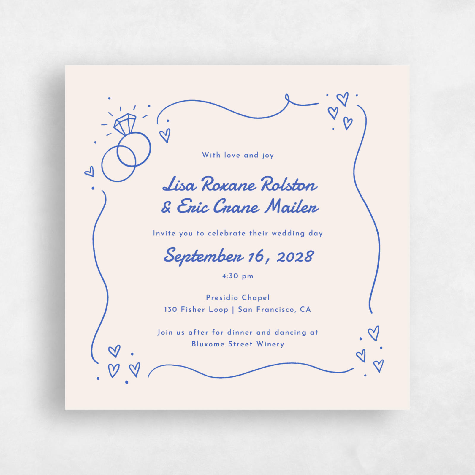 Dakota Frame Foil | White | Zola Wedding Invitations