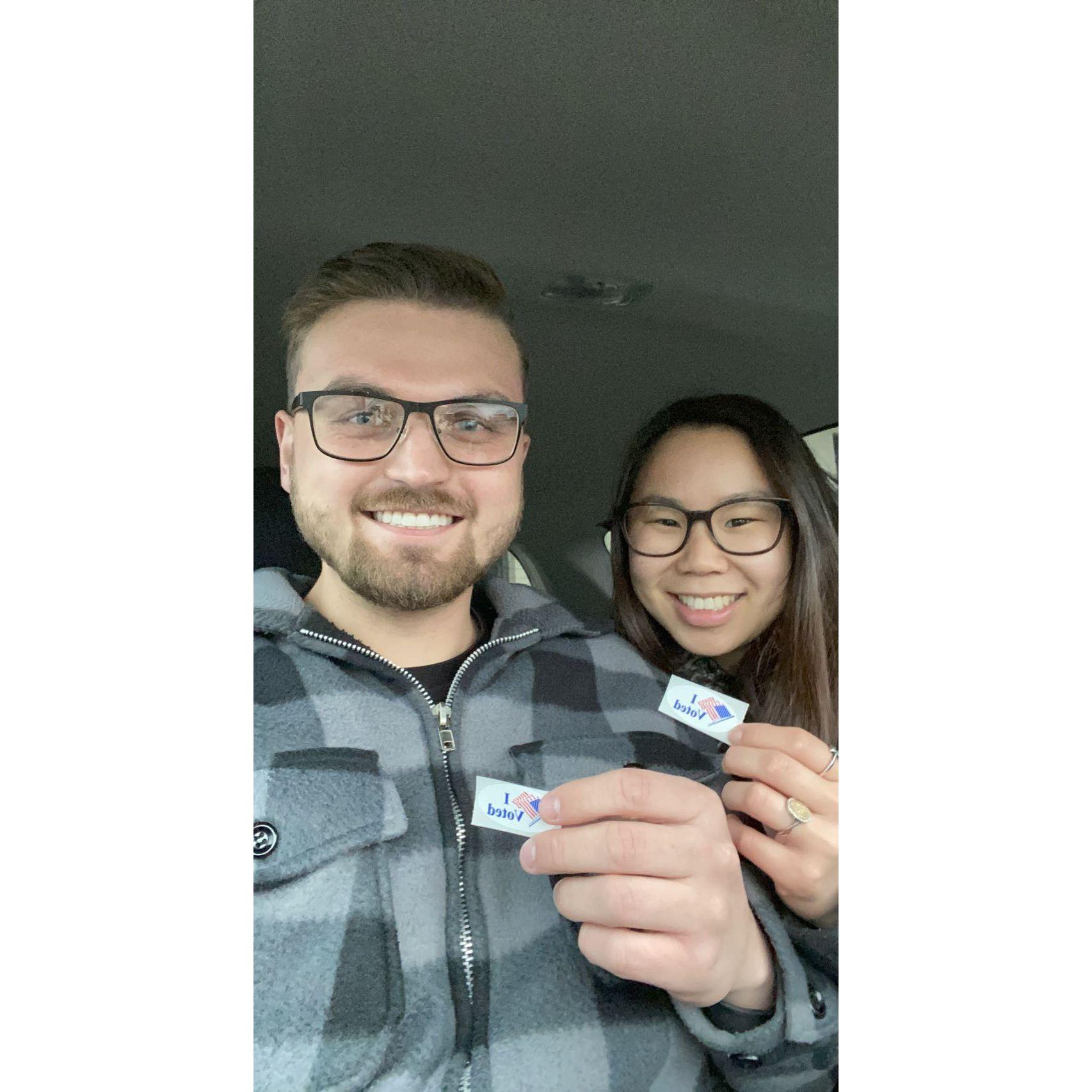 First time voting together.