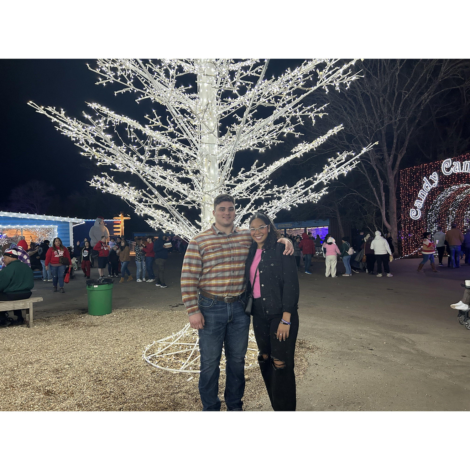 Christmas 2023 — Bill and Olivia at Santa’s Wonderland in College Station, soaking in the holiday magic and festive cheer.