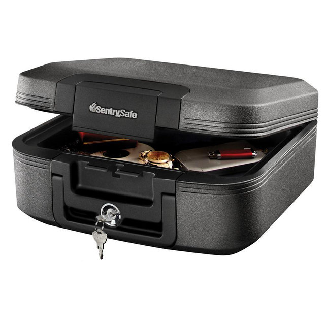 CHW20121 0.28 cu ft Fireproof Safe and Waterproof Safe with Key Lock