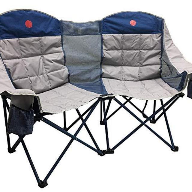 OmniCore Designs MoonPhase Home-Away LoveSeat Heavy Duty Oversized Folding Double Camp Chair Collection (Single, Double, Triple)
