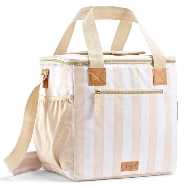 Fit & Fresh, 24-Can Soft Cooler Bag Insulated Leak Proof, Portable Soft Cooler, Large Cooler, Soft Sided Cooler Bag, Travel Cooler