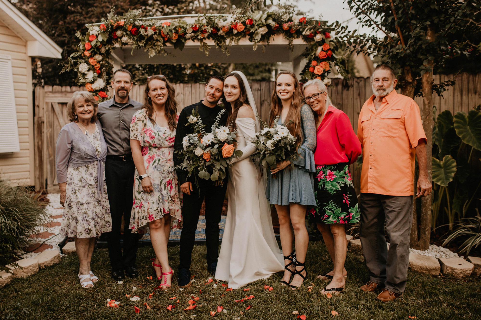 The brides family.