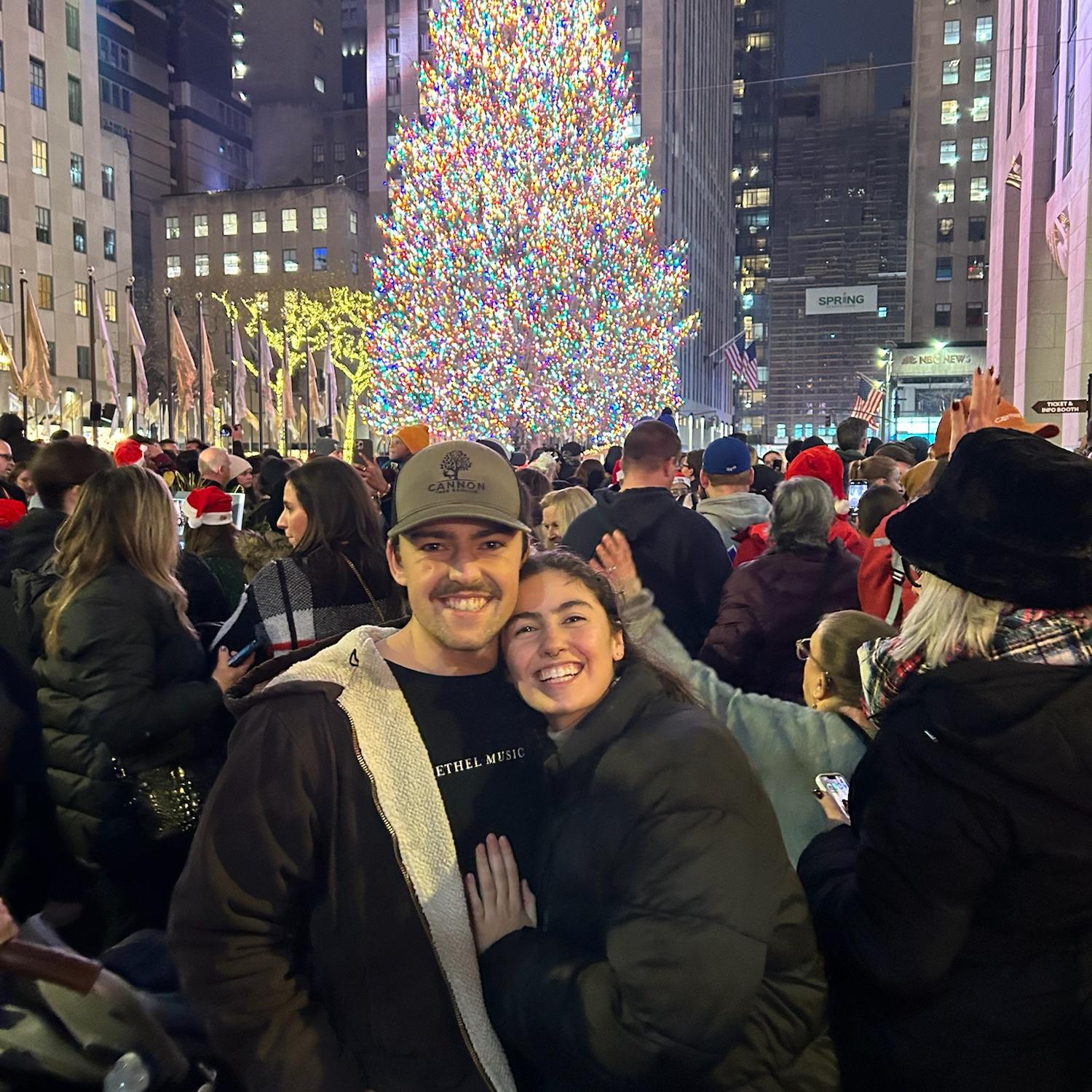 Christmas in NYC. Jonah asked my dad for permission just moments after this photo was taken!!