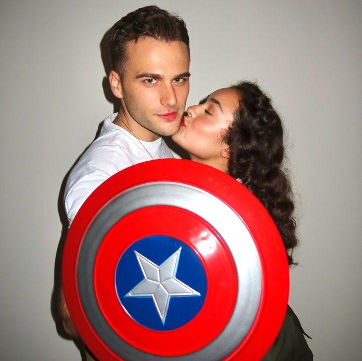 Halloween as Captain America & Agent Carter