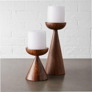 baltic pillar candle holders set of 2