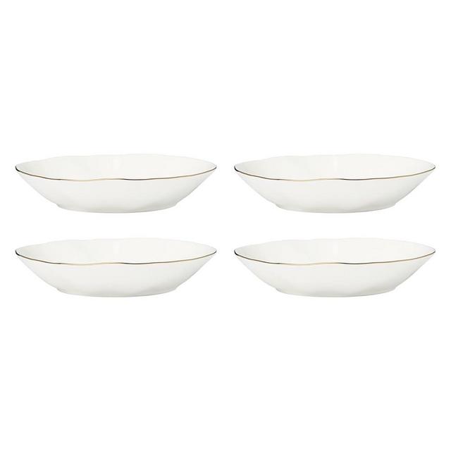 Lenox 899193 Blue Bay White Pasta Bowls, Set Of 4, Service For 4