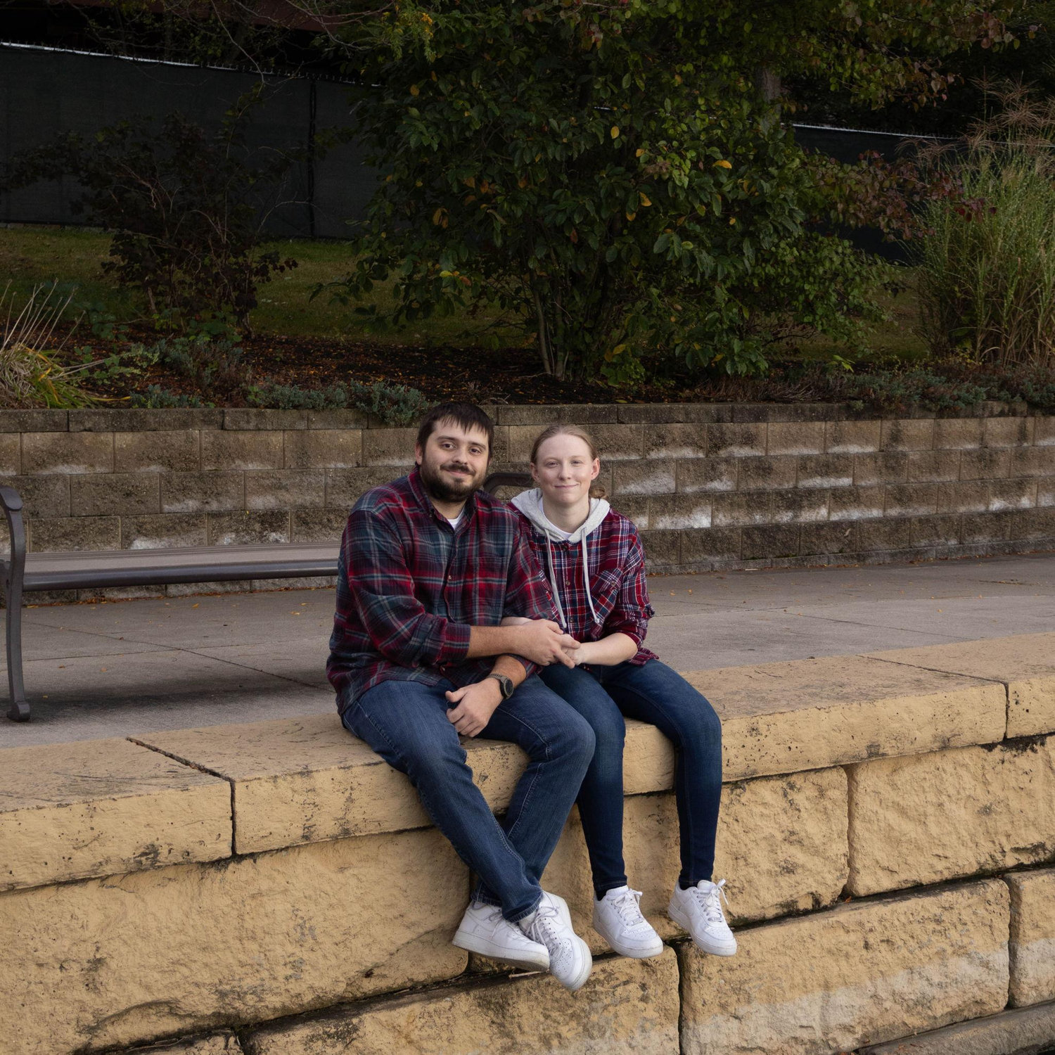 We took pictures at Centennial Park in Munster Indiana. Matching outfits are the best and try to anytime we can!