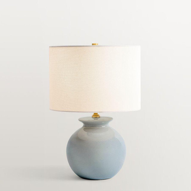 Mccoy Ceramic Globe 16" Table Lamp, Blue, Small