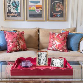 Large Scalloped Lacquer Ottoman Tray