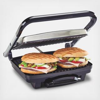 Stainless Steel Electric Panini Maker & Grill