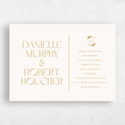 Nutmeg, Orange Wedding Invitation - Orvieto Landscape