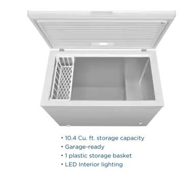 Insignia™ - 10.4 Cu. Ft. Garage-Ready Chest Freezer - White