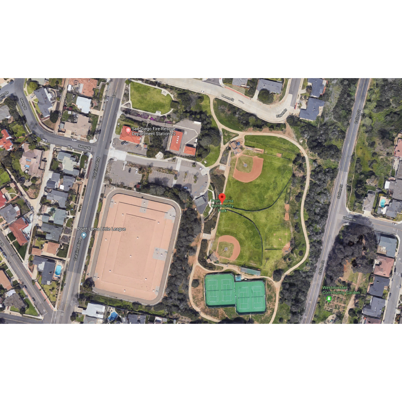 Pick Up for Mini Bus at Point Loma Community Park Lower Lot below Fire Station 22