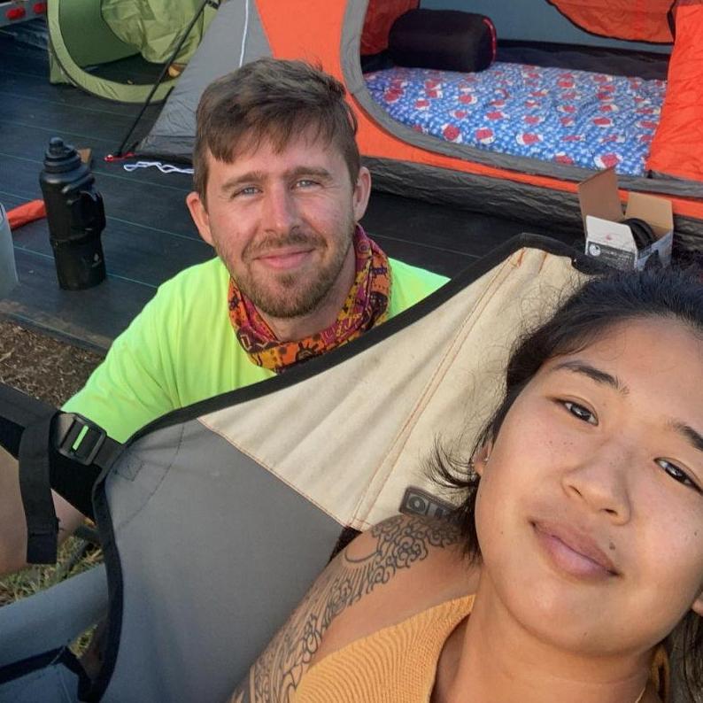 The only time we've gone camping and it was at the farm