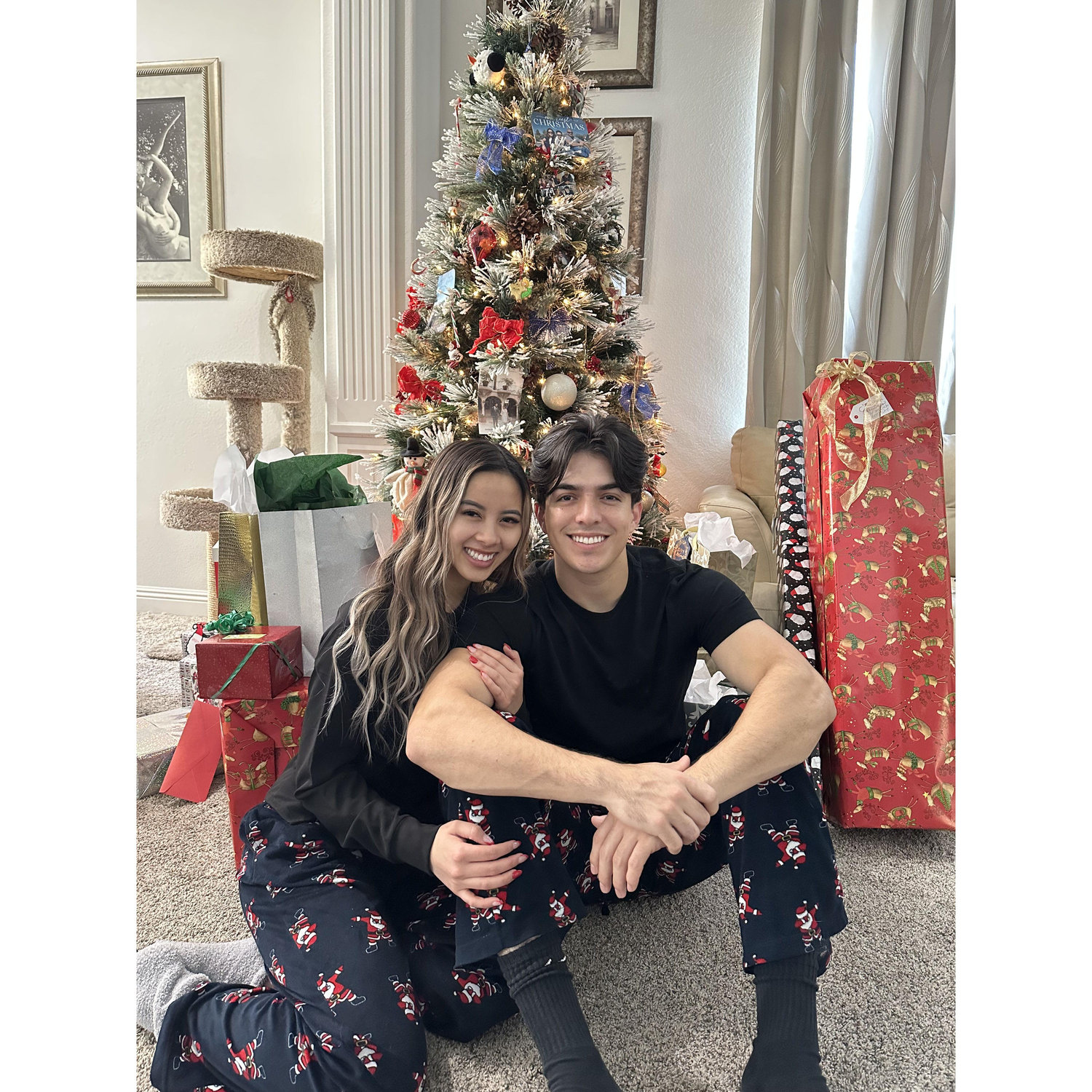 December 25, 2022 - Even after a long night shift (with another one ahead), Michelle made time for the Gurrolas' Christmas morning tradition of opening presents!