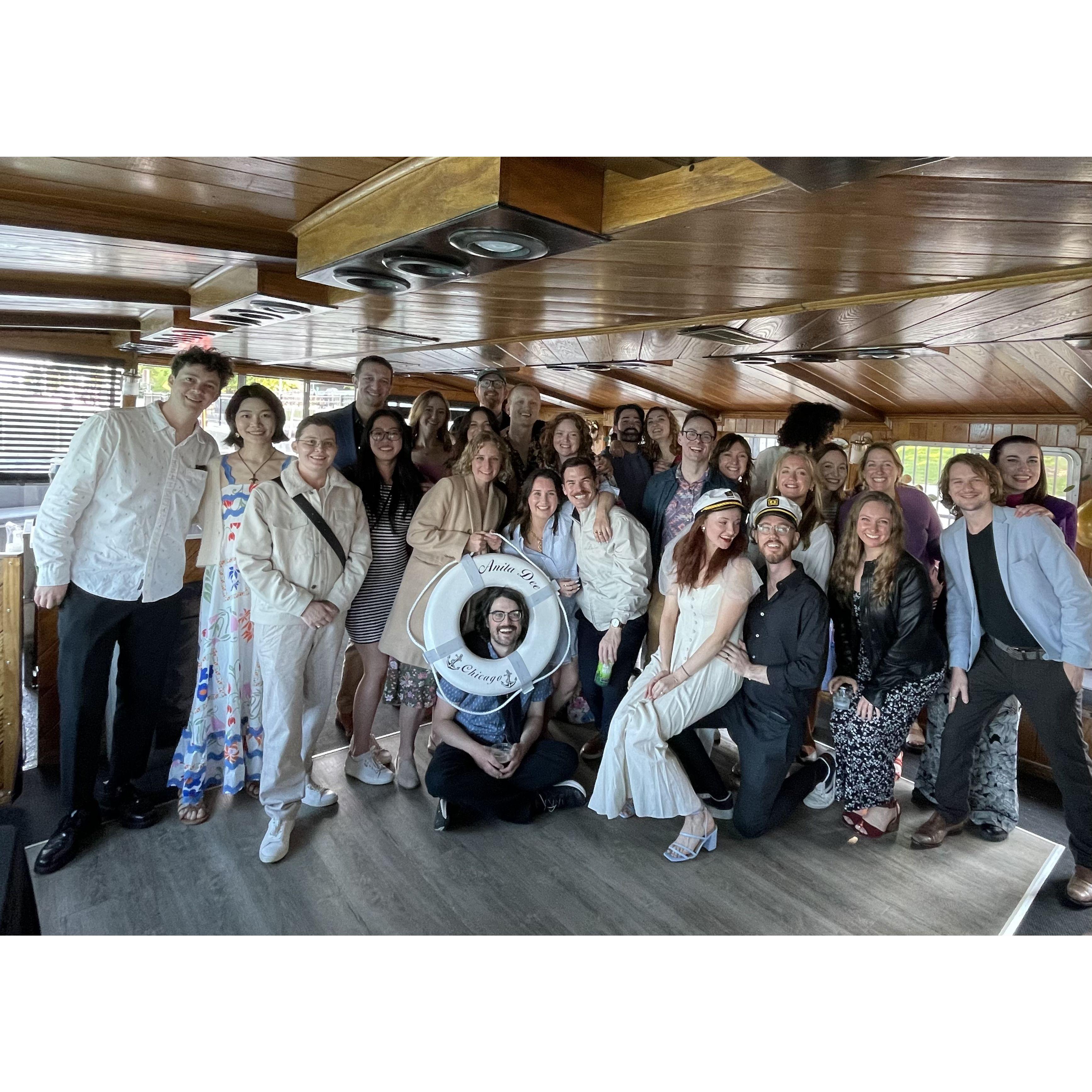 Fun at our friends-party on the Anita Dee I
