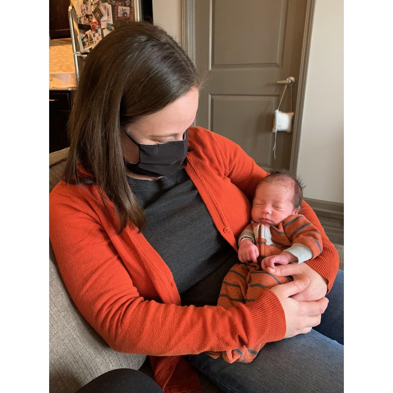 First time meeting baby Kiaan