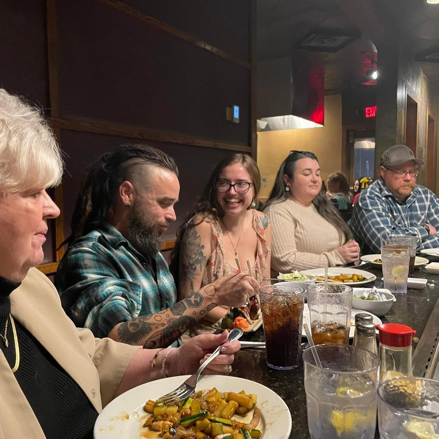Michael and Ciearra Birthday Dinner with Michael’s family.