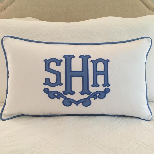 Monogrammed Appliqué Pillow Cover, 12x16