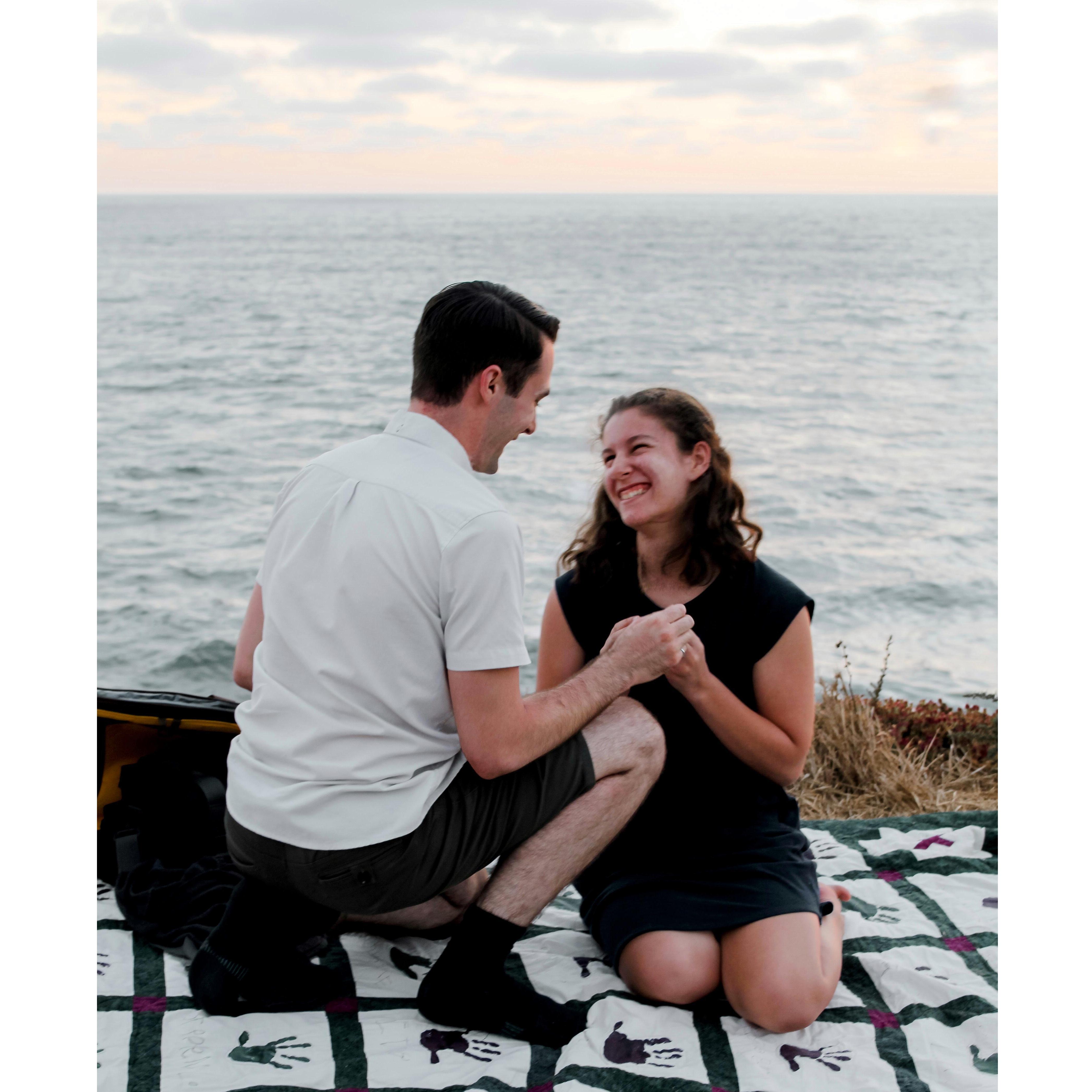 This picture was taken during the proposal!