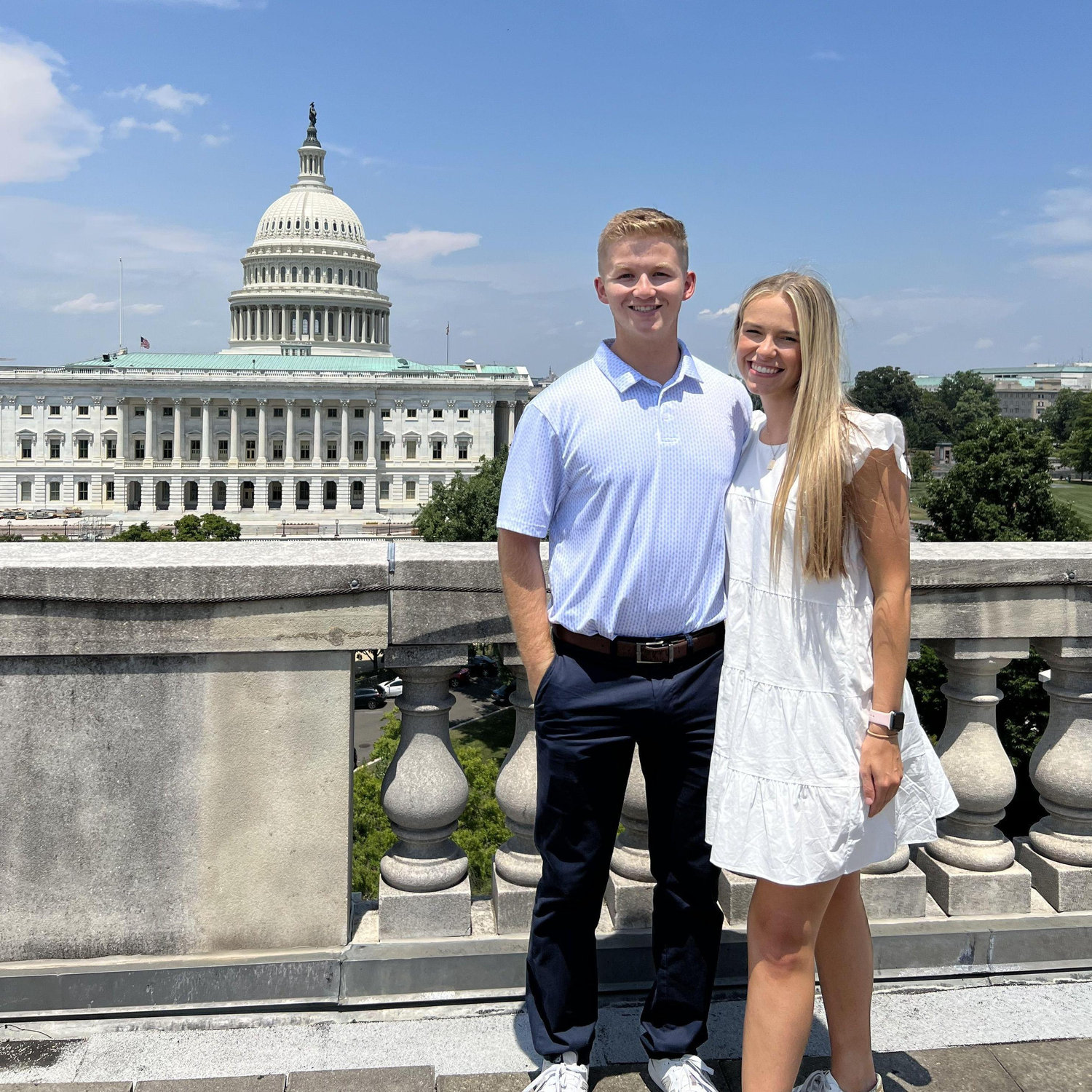 CJ visiting Katelyn as she interned in Washington DC during the Summer of 2022.