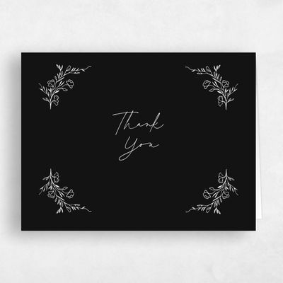 Black Wedding Thank You - Marnina Landscape