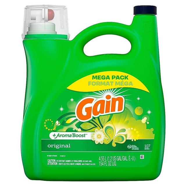 Gain + Aroma Boost Liquid Laundry Detergent Original Scent 107 Loads 154 oz HE Compatible