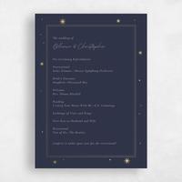 Blue Wedding Program - Splendor Foil