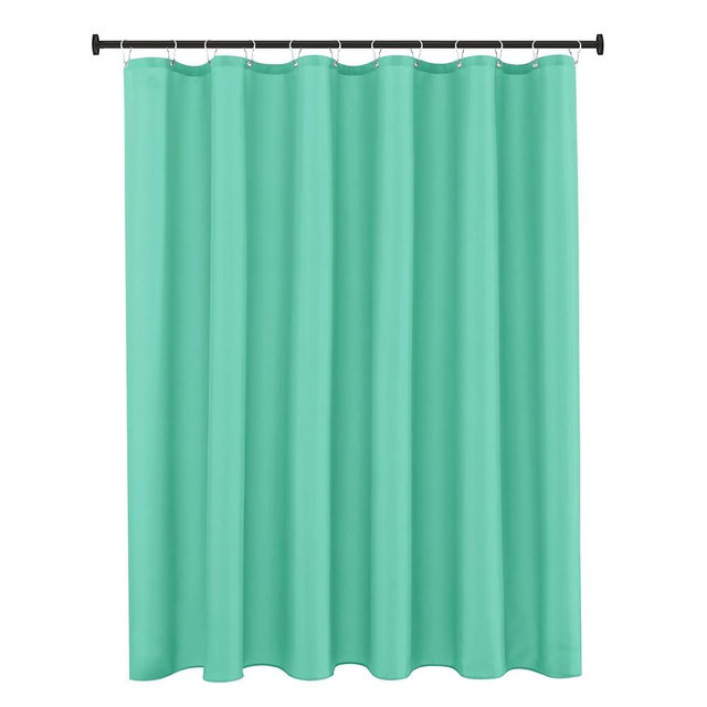 Biscaynebay Quality Fabric Shower Curtain Liners 72 Inch by 72 Inch, Teal Water Resistant Bathroom Curtains Rust Resistant Grommets & Weighted Bottom Hem Machine Washable
