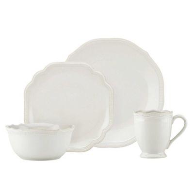 Lenox® French Perle Bead 16-Piece Dinnerware Set in White