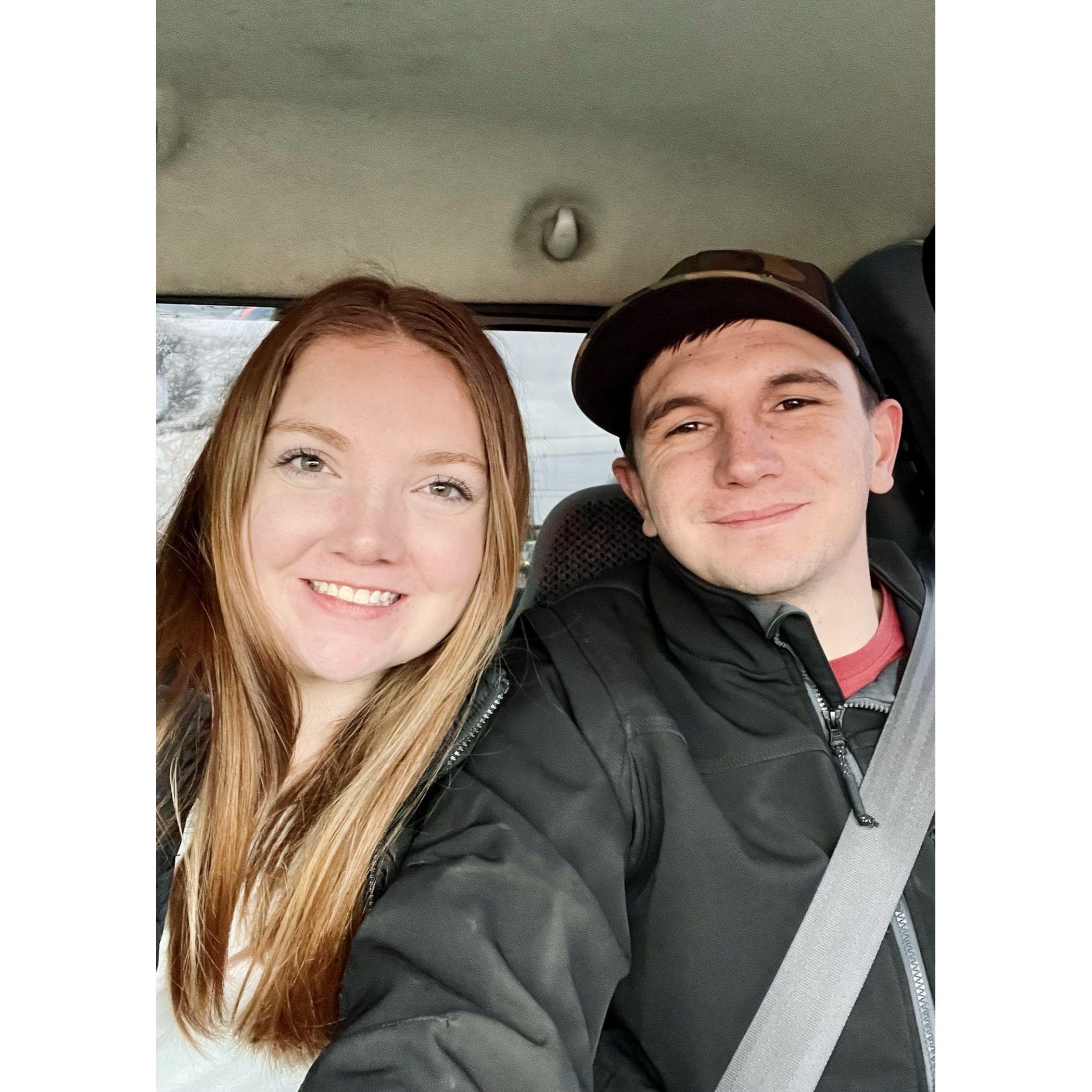 Our second photo together that has been Aaron's phone lock screen ever since.