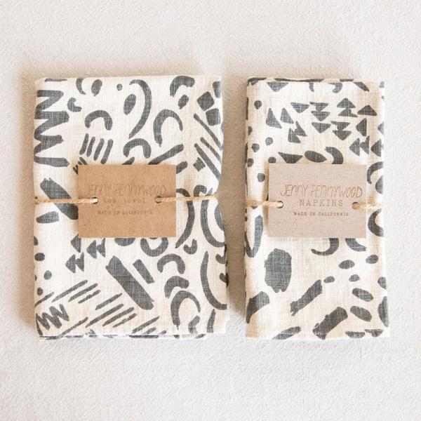 Kitchen Linens - Charcoal - Set of 2 Napkins