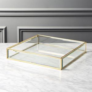 Small Brass and Glass Tray