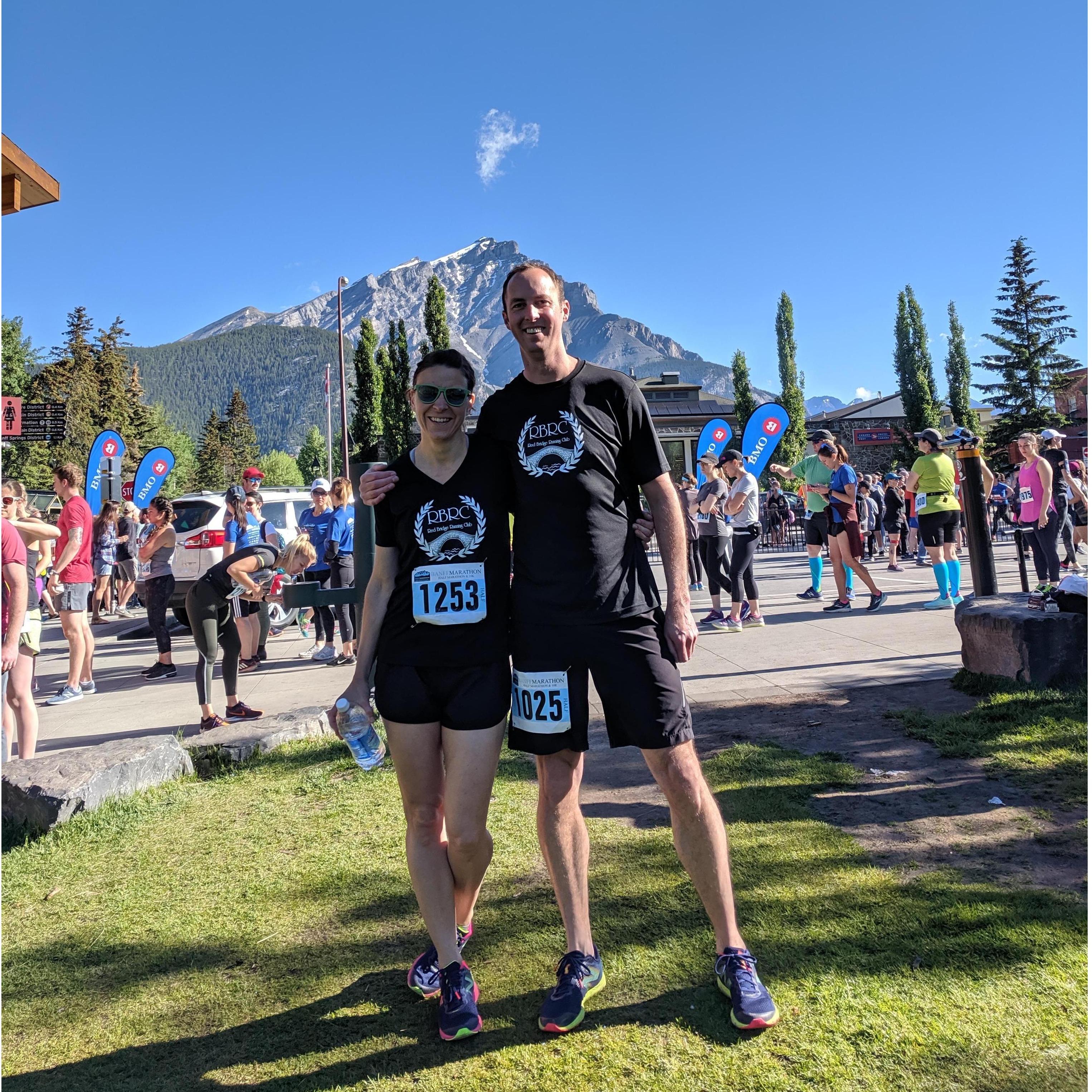 Red Bridge Running Club represents at Banff Half Marathon, Banff National Park, Canada 2019