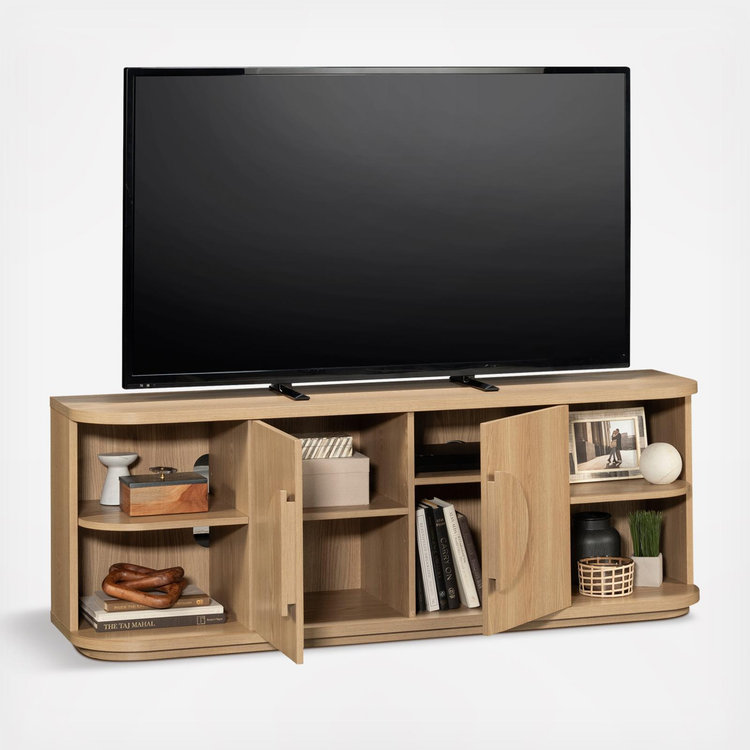 Sauder, Modern TV Credenza with Doors | Zola