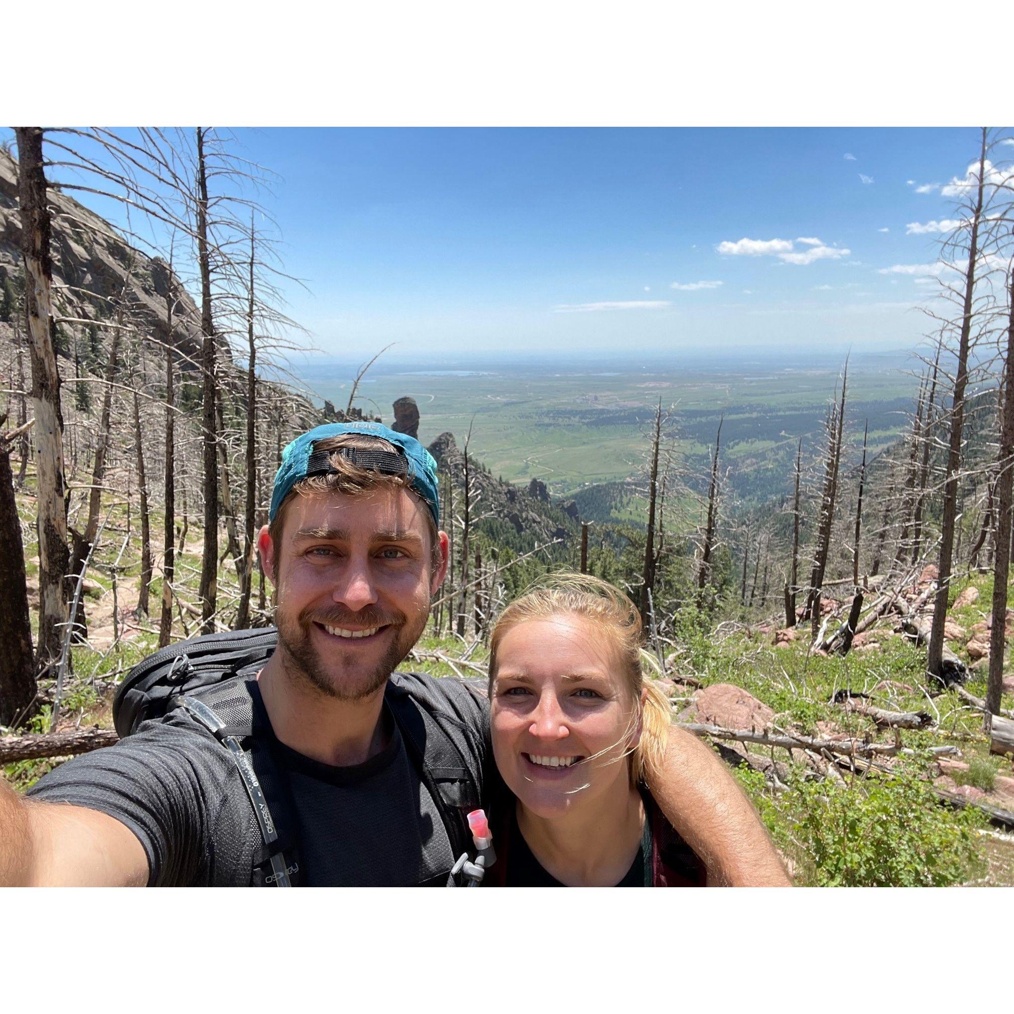 Ran into each other on the trail. She admitted to starting the fire that burned the forest.