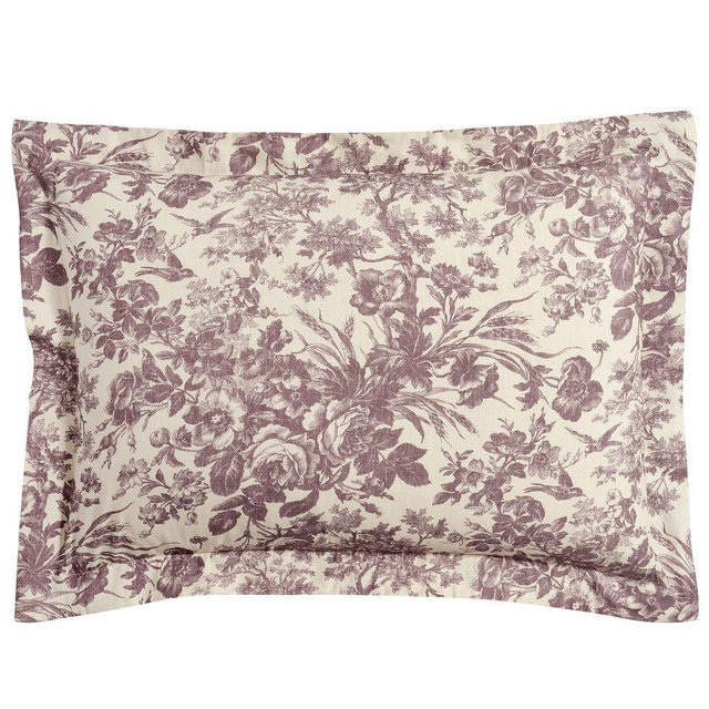 Sorrel Toile Sham, Plum, Standard, Set of 2